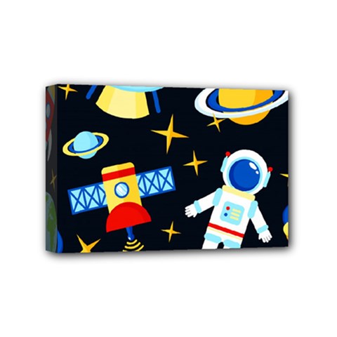 Space Seamless Pattern Cartoon Art Mini Canvas 6  X 4  (stretched) by Hannah976