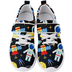 Space Seamless Pattern Cartoon Art Men s Velcro Strap Shoes by Hannah976