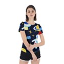 Space Seamless Pattern Cartoon Art Back Cut Out Sport T-Shirt View2