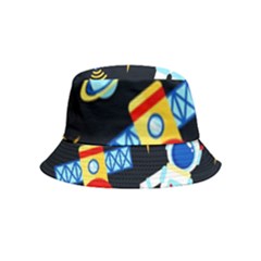 Space Seamless Pattern Cartoon Art Inside Out Bucket Hat (kids) by Hannah976