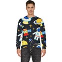 Space Seamless Pattern Cartoon Art Men s Fleece Sweatshirt View1