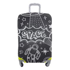 Vector Flat Space Design Background With Text Luggage Cover (small) by Hannah976