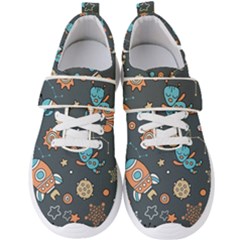 Space Seamless Pattern Art Men s Velcro Strap Shoes by Hannah976