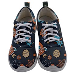 Space Seamless Pattern Art Mens Athletic Shoes by Hannah976