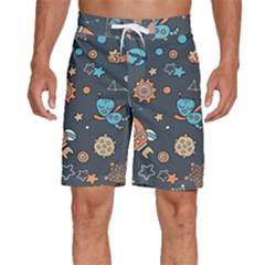 Space Seamless Pattern Art Men s Beach Shorts by Hannah976