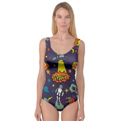 Vector Flat Space Design Background Princess Tank Leotard 