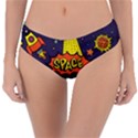 Vector Flat Space Design Background Reversible Classic Bikini Bottoms View3