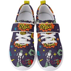 Vector Flat Space Design Background Men s Velcro Strap Shoes by Hannah976