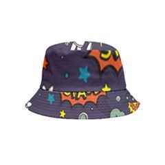 Vector Flat Space Design Background Inside Out Bucket Hat (kids) by Hannah976