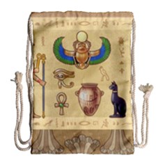 Egypt Horizontal Illustration Drawstring Bag (large) by Hannah976