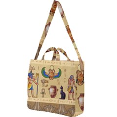 Egypt Horizontal Illustration Square Shoulder Tote Bag by Hannah976