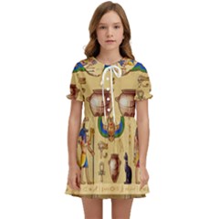 Egypt Horizontal Illustration Kids  Sweet Collar Dress by Hannah976