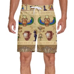 Egypt Horizontal Illustration Men s Beach Shorts by Hannah976