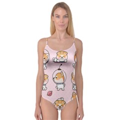 Set Kawaii Smile Japanese Dog Akita Inu Cartoon Camisole Leotard  by Hannah976