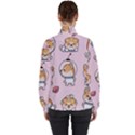 Set Kawaii Smile Japanese Dog Akita Inu Cartoon Women s High Neck Windbreaker View2