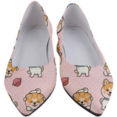 Set Kawaii Smile Japanese Dog Akita Inu Cartoon Women s Block Heels  by Hannah976