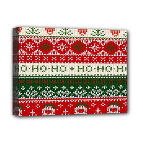 Ugly Sweater Merry Christmas  Deluxe Canvas 16  X 12  (stretched)  by artworkshop