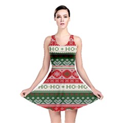 Ugly Sweater Merry Christmas  Reversible Skater Dress by artworkshop