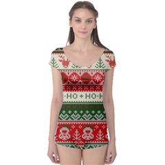 Ugly Sweater Merry Christmas  Boyleg Leotard  by artworkshop