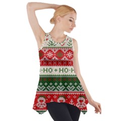 Ugly Sweater Merry Christmas  Side Drop Tank Tunic by artworkshop