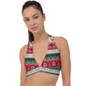 Ugly Sweater Merry Christmas  Halter Plunge Bikini Top View1