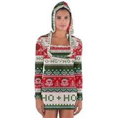 Ugly Sweater Merry Christmas  Long Sleeve Hooded T-shirt by artworkshop