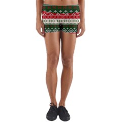 Ugly Sweater Merry Christmas  Yoga Shorts by artworkshop