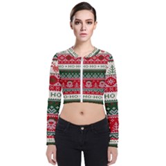 Ugly Sweater Merry Christmas  Long Sleeve Zip Up Bomber Jacket by artworkshop