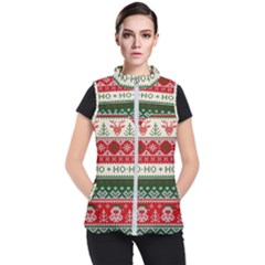 Ugly Sweater Merry Christmas  Women s Puffer Vest by artworkshop