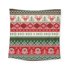 Ugly Sweater Merry Christmas  Square Tapestry (small) by artworkshop