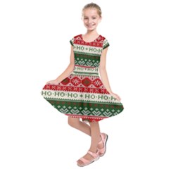 Ugly Sweater Merry Christmas  Kids  Short Sleeve Dress by artworkshop