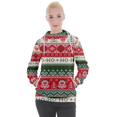 Ugly Sweater Merry Christmas  Women s Hooded Pullover by artworkshop