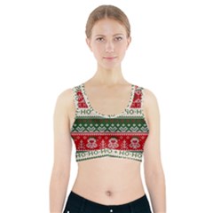 Ugly Sweater Merry Christmas  Sports Bra With Pocket by artworkshop