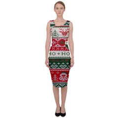 Ugly Sweater Merry Christmas  Sleeveless Pencil Dress by artworkshop