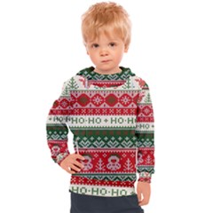 Ugly Sweater Merry Christmas  Kids  Hooded Pullover by artworkshop