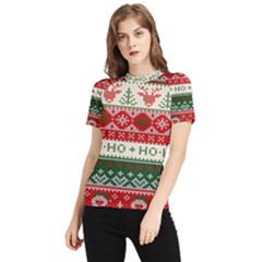 Ugly Sweater Merry Christmas  Women s Short Sleeve Rash Guard by artworkshop