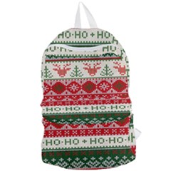 Ugly Sweater Merry Christmas  Foldable Lightweight Backpack by artworkshop