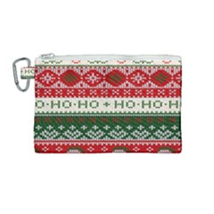 Ugly Sweater Merry Christmas  Canvas Cosmetic Bag (medium) by artworkshop