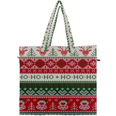 Ugly Sweater Merry Christmas  Canvas Travel Bag by artworkshop