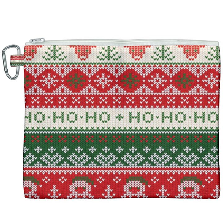 Ugly Sweater Merry Christmas  Canvas Cosmetic Bag (XXXL)