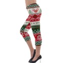 Ugly Sweater Merry Christmas  Lightweight Velour Capri Leggings  View3