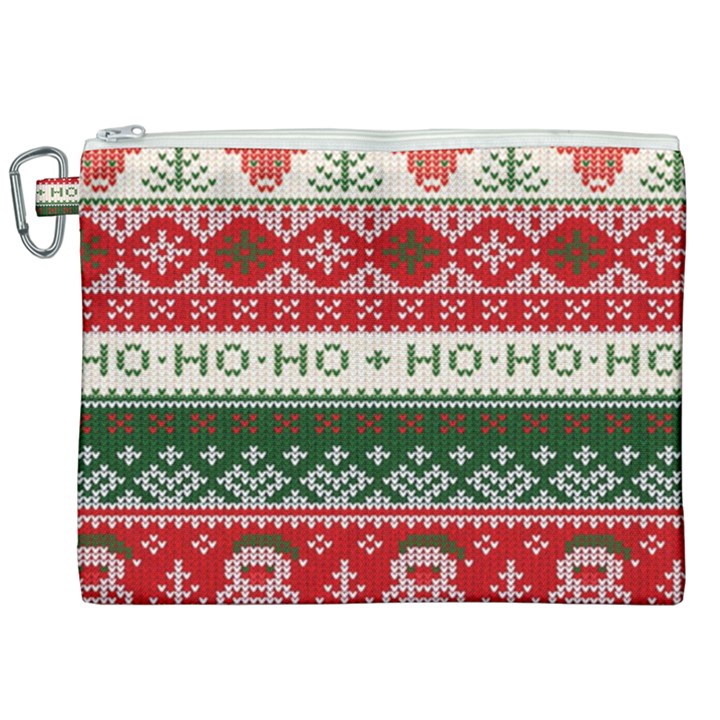 Ugly Sweater Merry Christmas  Canvas Cosmetic Bag (XXL)