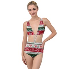 Ugly Sweater Merry Christmas  Tied Up Two Piece Swimsuit by artworkshop