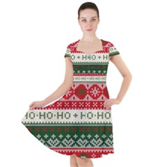 Ugly Sweater Merry Christmas  Cap Sleeve Midi Dress by artworkshop