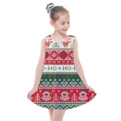 Ugly Sweater Merry Christmas  Kids  Summer Dress by artworkshop