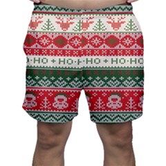 Ugly Sweater Merry Christmas  Men s Shorts by artworkshop