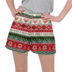 Ugly Sweater Merry Christmas  Women s Ripstop Shorts by artworkshop