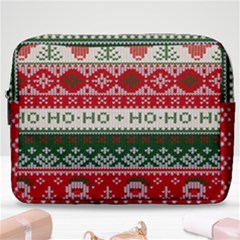 Ugly Sweater Merry Christmas  Make Up Pouch (large) by artworkshop