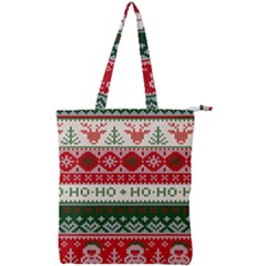 Ugly Sweater Merry Christmas  Double Zip Up Tote Bag by artworkshop