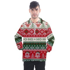 Ugly Sweater Merry Christmas  Men s Half Zip Pullover by artworkshop